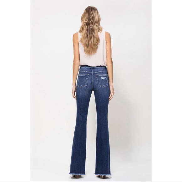 LAST 1! Harmony Asymmetric Waistband Flare Jeans - Picture 10 of 11